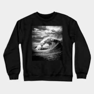 Gigant shark wave and surfer Crewneck Sweatshirt